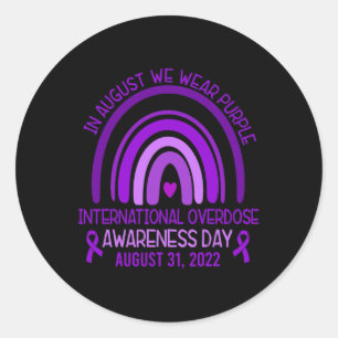 International Overdose Awareness Day Classic Round Sticker