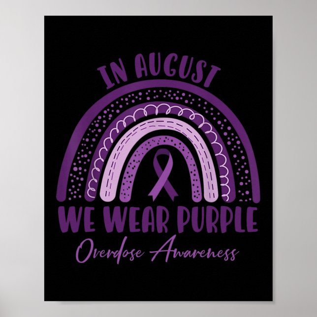 International Overdose Awareness Day Purple Boho R Poster (Front)
