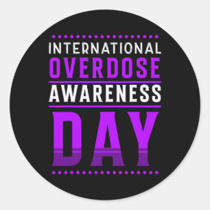 International Overdose Awareness Day - Purple Classic Round Sticker