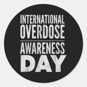 International Overdose Awareness Day Purple  Classic Round Sticker