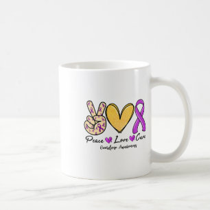 International Overdose Awareness Ribbon Peace Love Coffee Mug