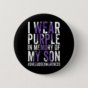 International Overdose Awareness Wear Purple Ribbo 6 Cm Round Badge