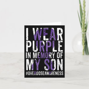 International Overdose Awareness Wear Purple Ribbo Card