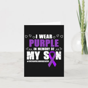 International Overdose Awareness Wear Purple Ribbo Card