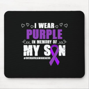 International Overdose Awareness Wear Purple Ribbo Mouse Pad