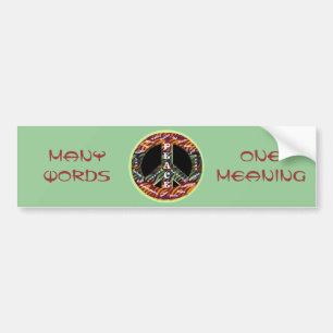 International Peace Sign Bumper Sticker