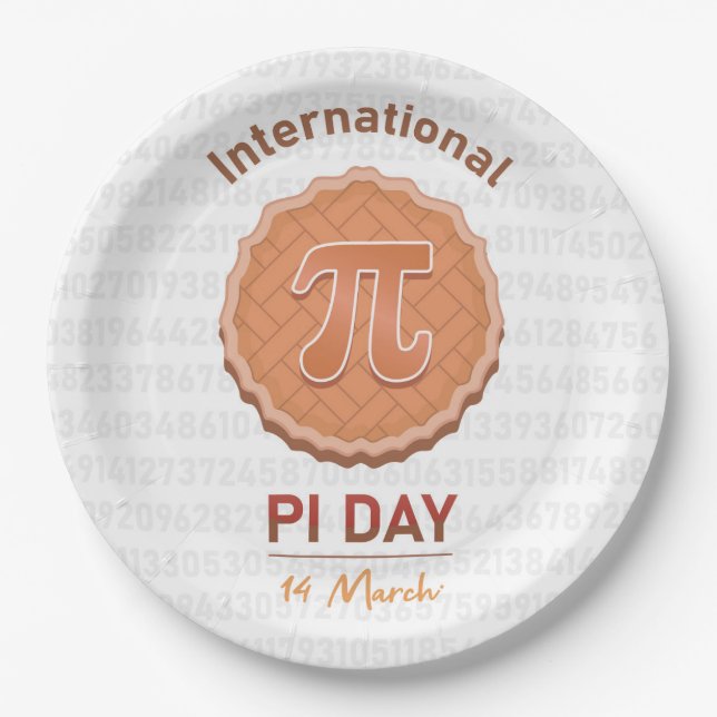 International Pi Day Paper Plate (Front)