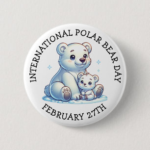 International Polar Bear Day - February 27th 6 Cm Round Badge