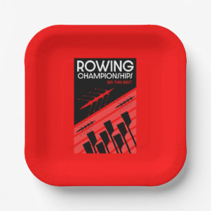 International rowing paper plate