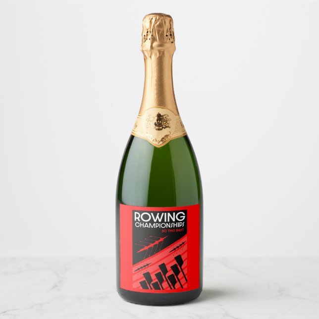 International rowing sparkling wine label (Front)