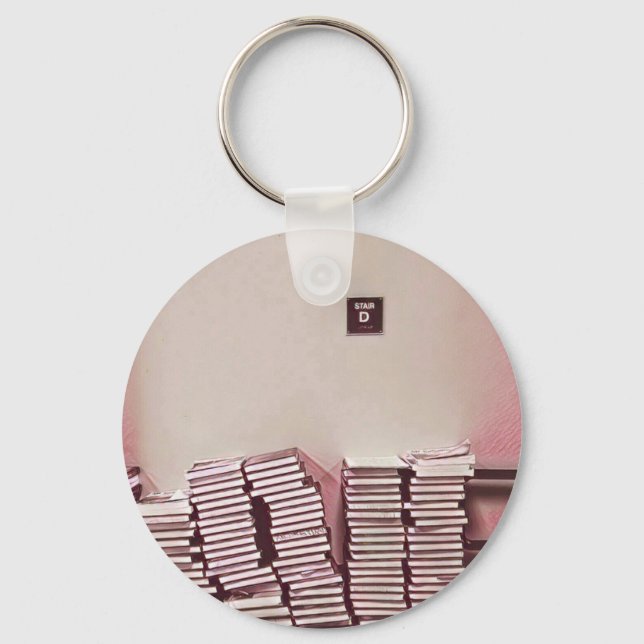 International school library day gift idea key ring (Front)