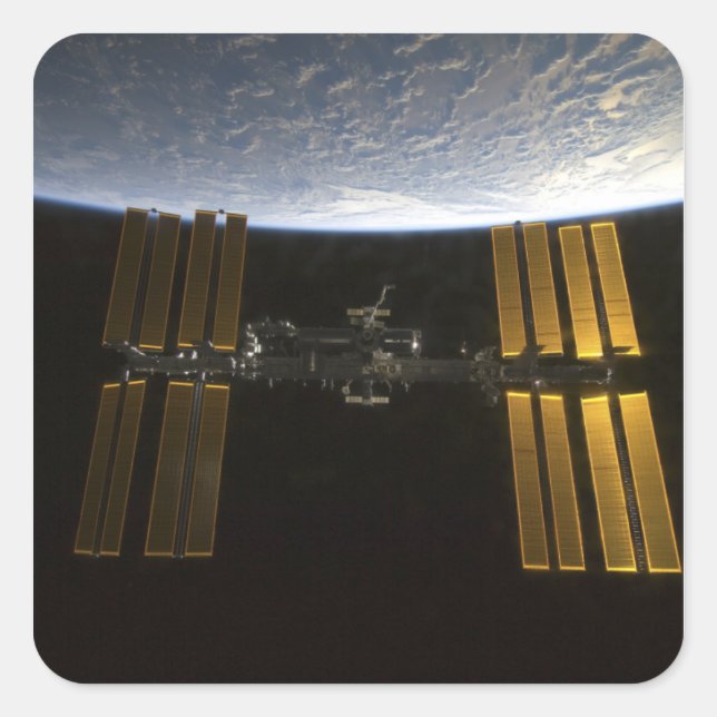 International Space Station 10 Square Sticker (Front)