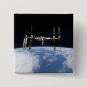 International Space Station 11 15 Cm Square Badge