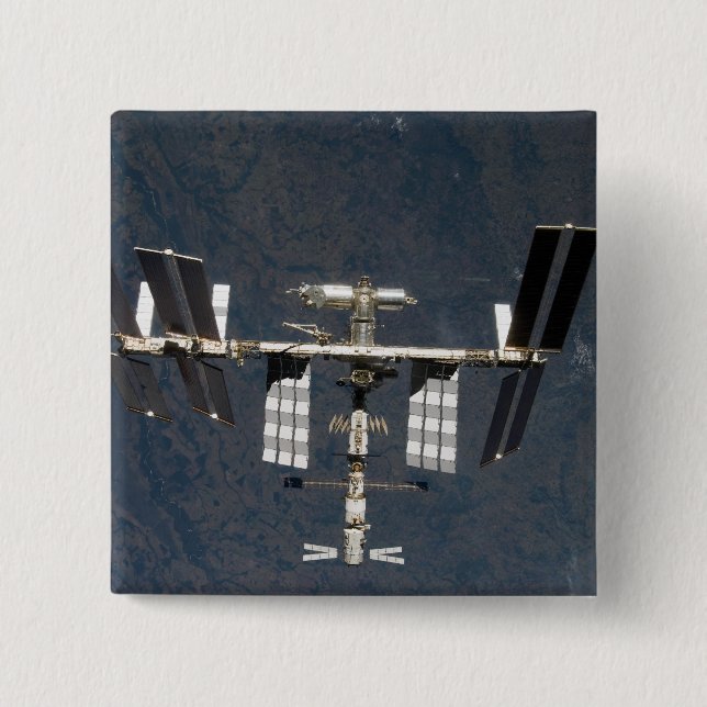 International Space Station 13 15 Cm Square Badge (Front)