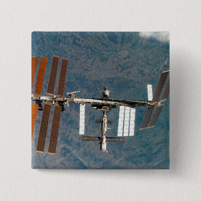 International Space Station 15 Cm Square Badge (Front)