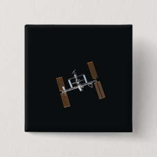 International Space Station 16 15 Cm Square Badge