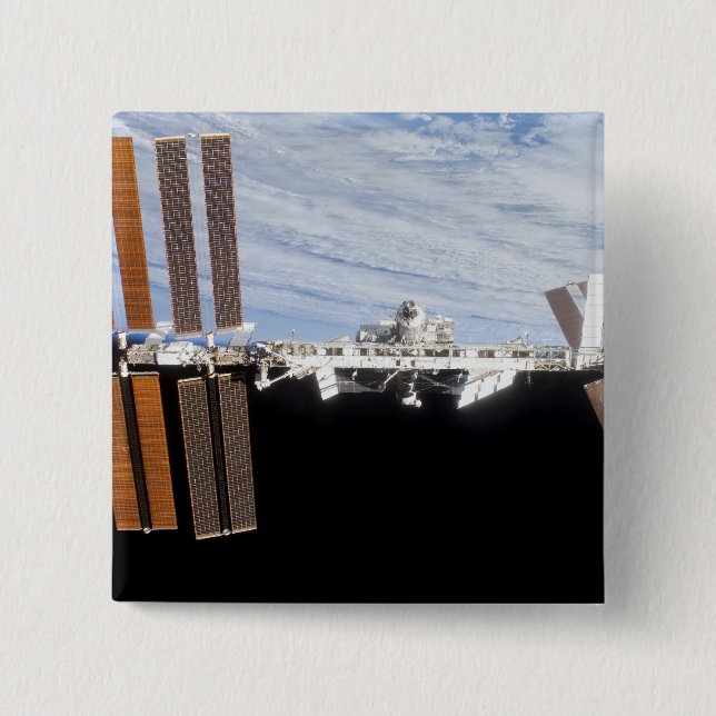 International Space Station 21 15 Cm Square Badge (Front)