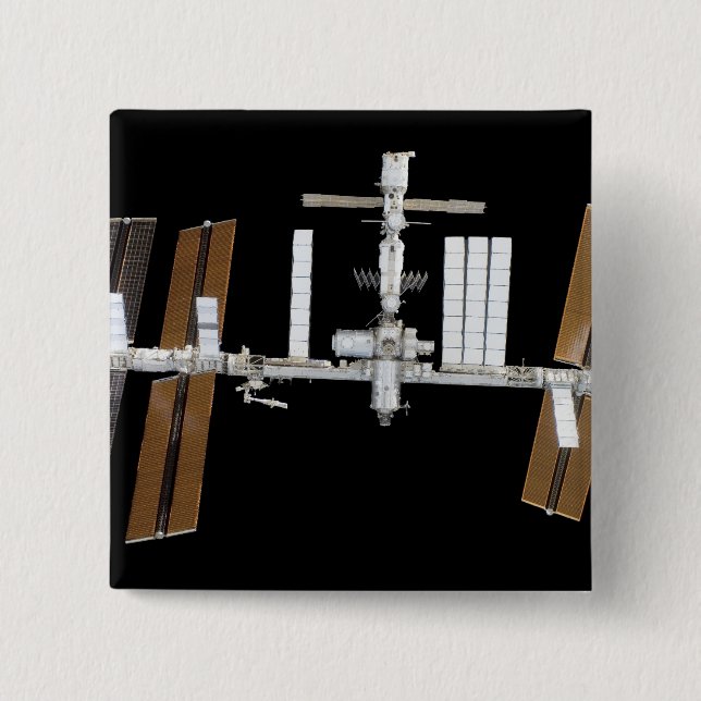 International Space Station 26 15 Cm Square Badge (Front)