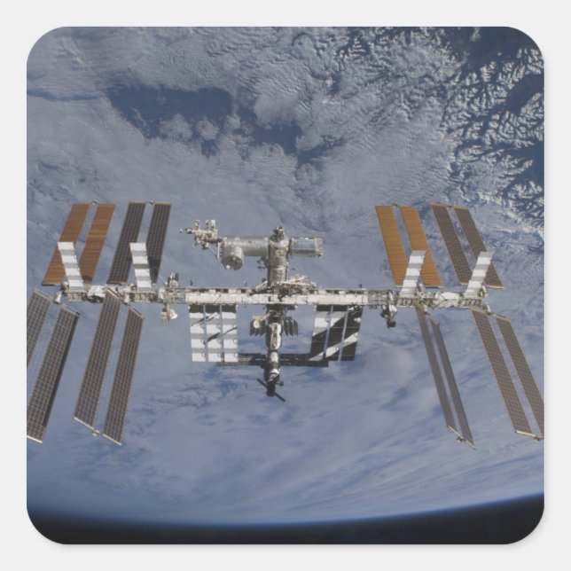 International Space Station 5 Square Sticker (Front)