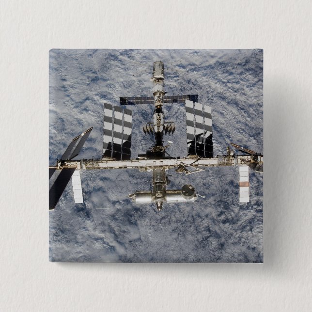International Space Station 6 15 Cm Square Badge (Front)