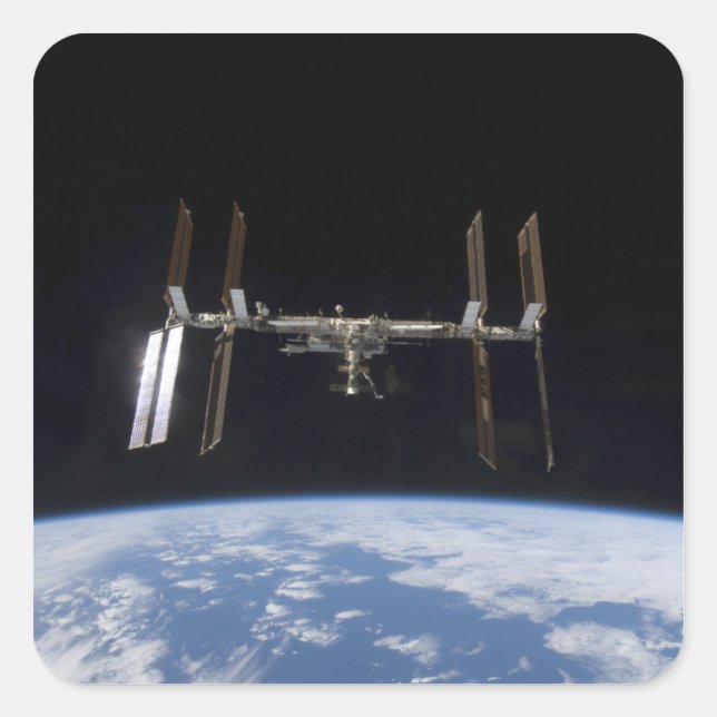 International Space Station 9 Square Sticker (Front)