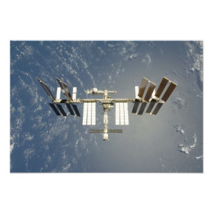 International Space Station backdropped Photo Print
