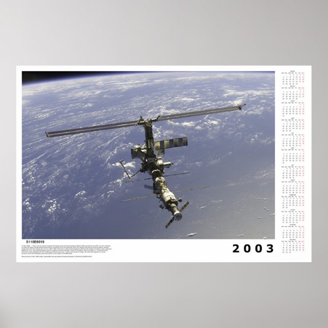 International Space Station Calendar for 2003 Poster (Front)
