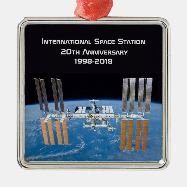 International Space Station ISS 20th Anniversary Metal Ornament (Front)