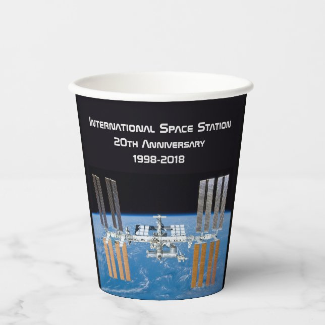 International Space Station ISS 20th Anniversary Paper Cups (Front)