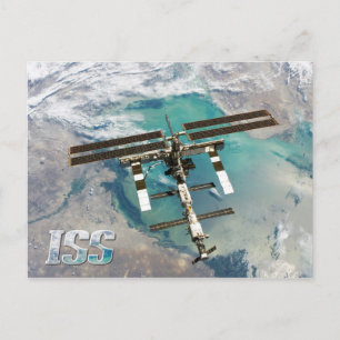 International Space Station (ISS) and Earth Postcard