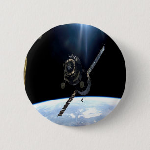 international space station iss nasa aerospace 6 cm round badge