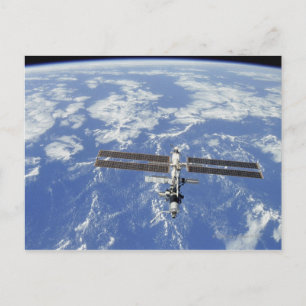 International Space Station orbiting Earth Postcard