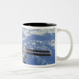 International Space Station orbiting Earth Two-Tone Coffee Mug