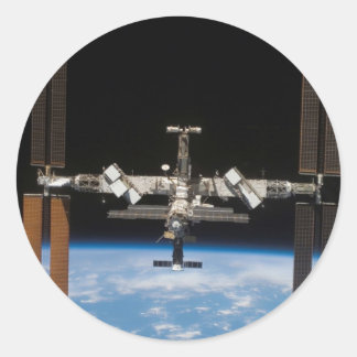International Space Station -- Seen from Atlantis Classic Round Sticker