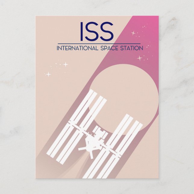 International Space Station space art. Postcard (Front)