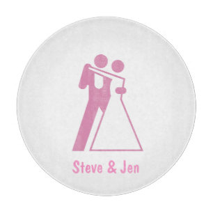 International Symbol for Bride and Groom Cutting Board