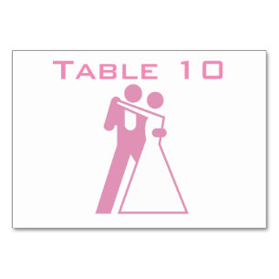 International Symbol for Bride and Groom Table Number