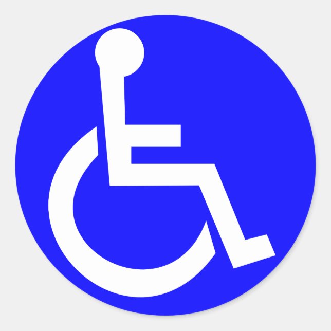 International symbol of access classic round sticker (Front)