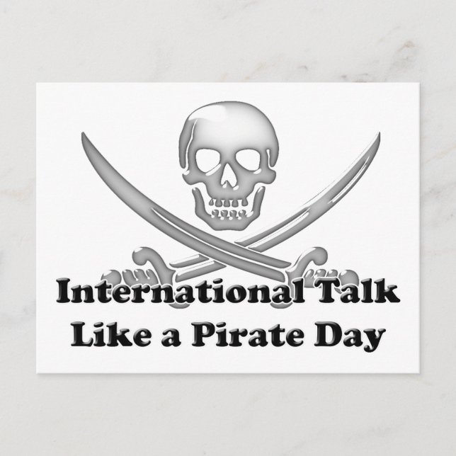 International Talk Like a Pirate Day Postcard (Front)