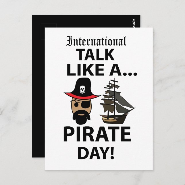 International Talk Like A Pirate Day Postcard (Front/Back)