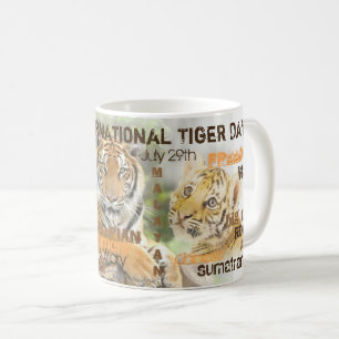 International Tiger Day, July 29, Typography Art Coffee Mug