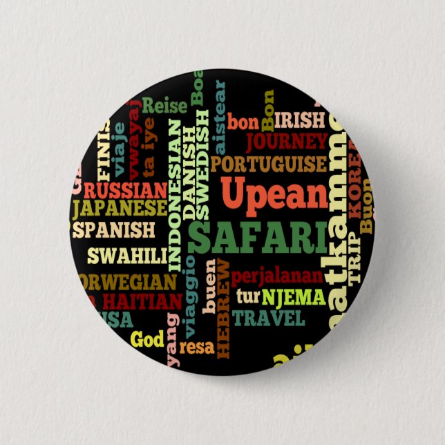 International Travel Blessings 6 Cm Round Badge (Front)