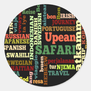 International Travel Blessings Classic Round Sticker