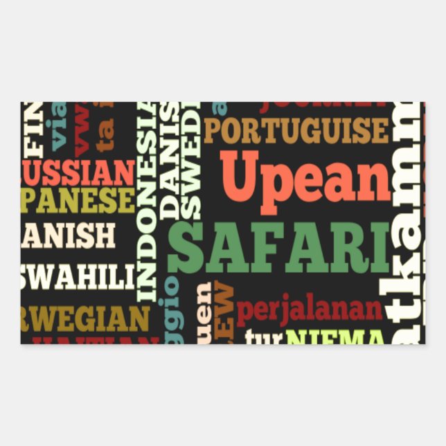 International Travel Blessings Rectangular Sticker (Front)