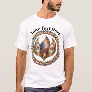 International Unity Flame with World Flags Emblem T-Shirt