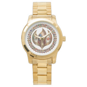 International Unity Flame with World Flags Emblem  Watch