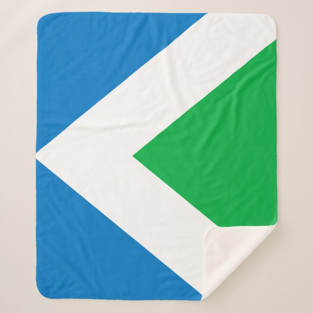 International Vegan Flag Sherpa Blanket (Front)