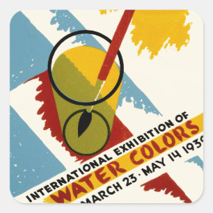 International Water Colour Exhibition Square Sticker