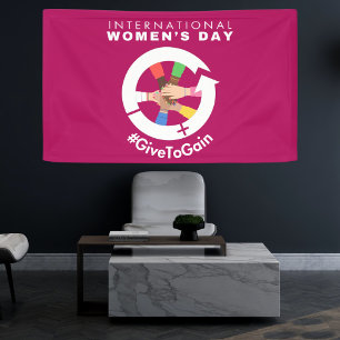 International Women’s Day 2026 Give To Gain Banner
