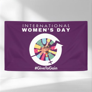 International Women’s Day 2026 Give To Gain Banner